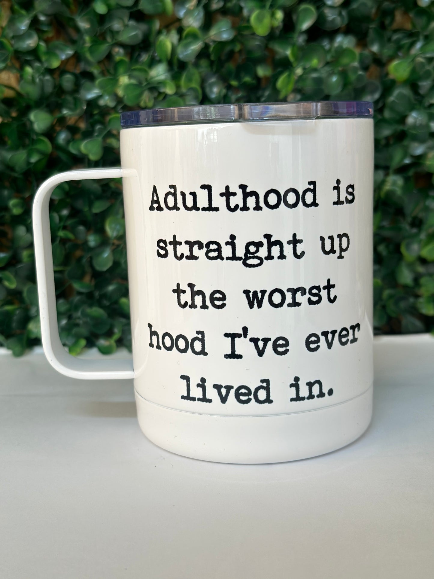 Adulthood is the Worst hood mug
