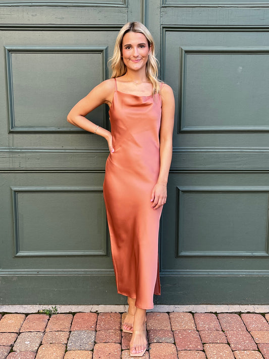 Annelise Satin Dress(sienna Rose)