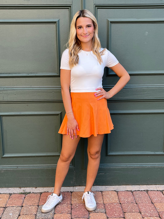 Colorful Kylie Skort(tangerine)