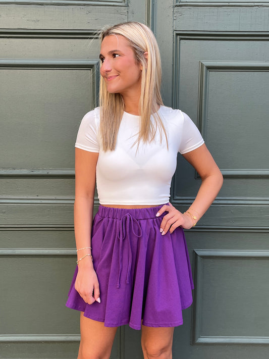 Flutter Me Up Skort(purple)